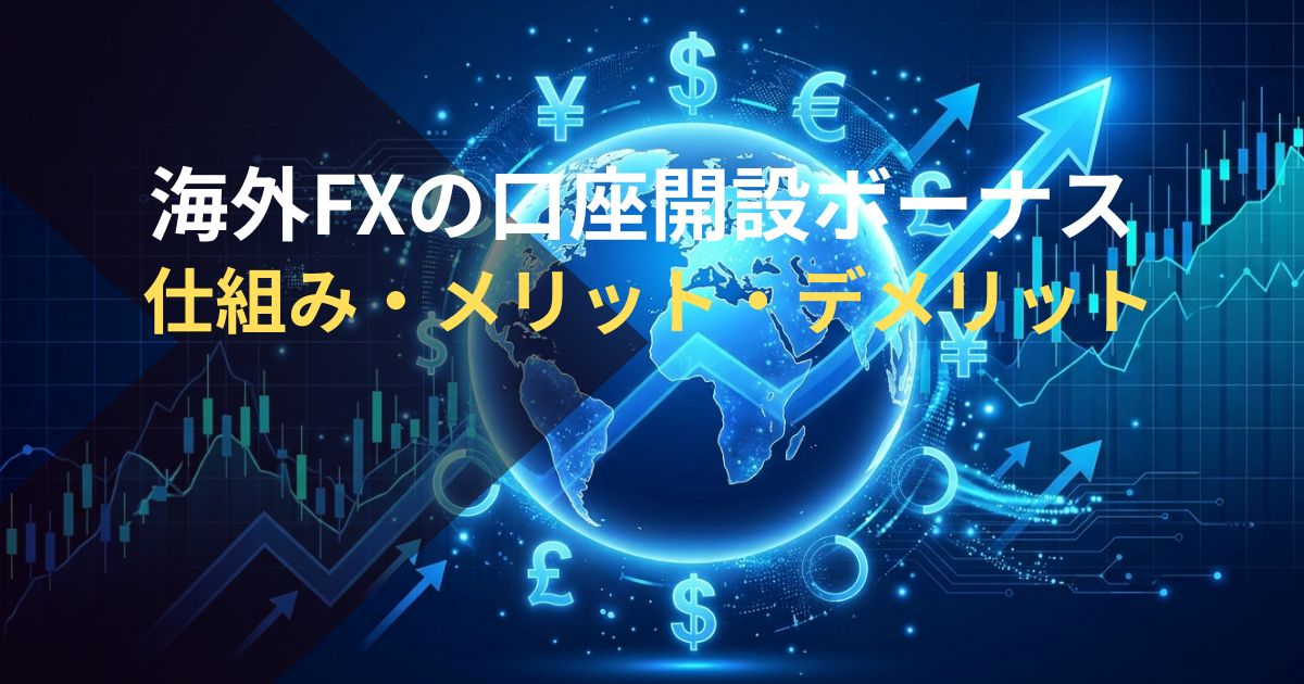 海外FXの口座開設ボーナスの仕組み・メリット・デメリット